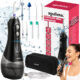 Irigator oral wireless Soulima, 8 capete incluse, 5 moduri, 300 ml, IPX7, Negru