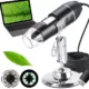 Microscop digital USB Izoxis, zoom 1600x, 2 Mpix, 8 LED-uri reglabile, suport inclus