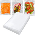Set 50 pungi vidat Ruhhy, 20 x 30 cm, gofrare adanca, pentru alimente, transparent