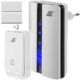 Sonerie wireless Malatec, 51 melodii, volum reglabil 90 dB, IP44, Alb