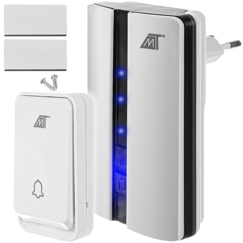 eng_pl_Wireless-doorbell-white-Malatec-23372-17393_7.jpg Sonerie wireless Malatec, 51 melodii, volum reglabil 90 dB, IP44, Alb - imagine 1