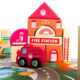 Set blocuri din lemn Kruzzel, 115 piese, puzzle oras, vehicule si accesorii, 54 x 42 cm - imagine 16