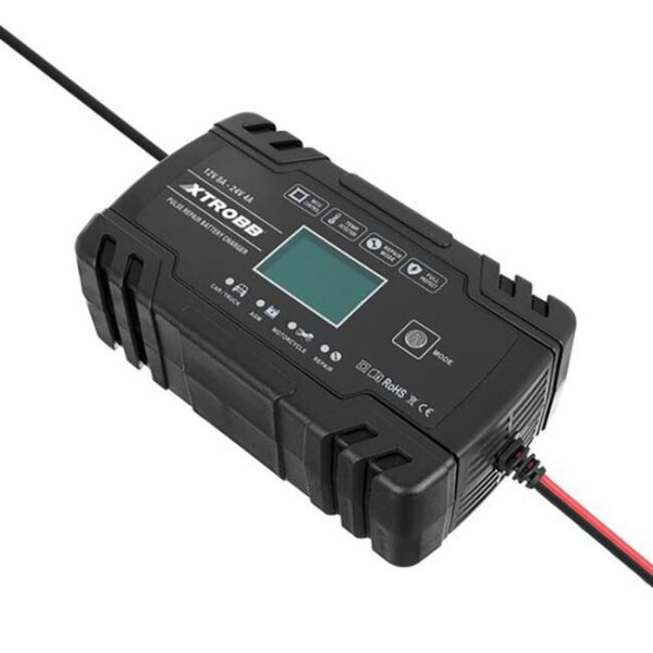 Incarcator baterie auto, 12V/8A, 24V/4A, 100-240 V, afisaj LCD, Xtrobb - imagine 7