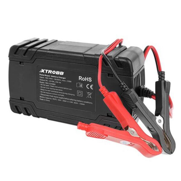 Incarcator baterie auto, 12V/8A, 24V/4A, 100-240 V, afisaj LCD, Xtrobb - imagine 5