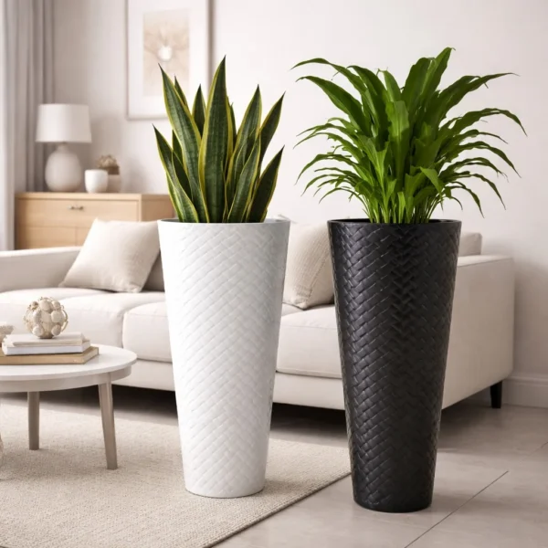 Ghiveci de flori MATUBA slim, 30x55 cm, alb, Prosperplast - imagine 7