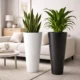 Ghiveci decorativ de flori, Prosperplast, Matuba Slim, rotund, inalt, 55 cm, antracit - imagine 6