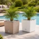 Ghiveci de flori, Prosperplast, Rato Low, patrat, 32 L, imitatie ratan, cafeniu, 32x32x32.5 cm - imagine 7