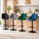 Scaun de bucatarie/bar, Artool, Kast, rotativ, piele ecologica, negru, 45.5x48.5x85-105 cm - imagine 9