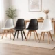 Scaun bucatarie/living, Artool, Kito, PP, lemn, negru, 46x54.5x80 cm - imagine 11
