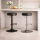 Scaun de bucatarie/bar, Artool, Rojst, rotativ, piele ecologica, negru, 38x38x62-83 cm - imagine 8