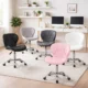 Scaun de birou, Artool, Avola, rotativ, piele ecologica, alb, 53.5x55.5x73.5-84.5 cm - imagine 8