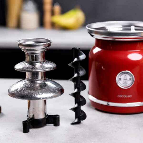 Fantana de ciocolata, Cecotec Fun Chocolicious, 90W, design retro,3 niveluri, Capacitate 700ml, Inox - imagine 6