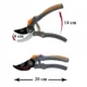 Foarfeca gradina, tip bypass, profesionala, teflon, otel japonez SK5, 20 cm, Richmann Exclusive - imagine 6