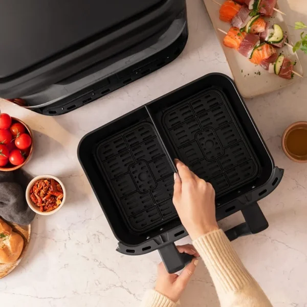 Friteuza cu aer cald, fara ulei Cecotec Cecofry Dual 9000, 2850W, 9L, Control tactil, 6 Programe - imagine 7