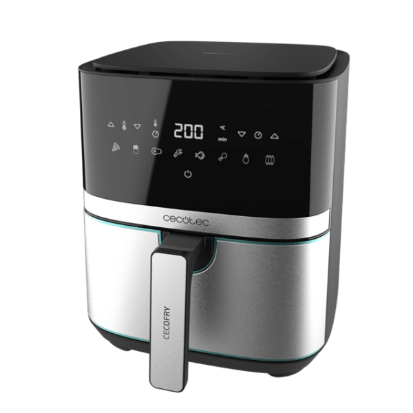 Friteuza cu aer cald, fara ulei Air Fryer Cecotec Full Inox 5500 Pro, 1700W, 5.5L, Control tactil, 8 Programe Presetate - imagine 3