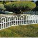 Gard de gradina decorativ, plastic alb, set 4 buc, 60x30.5 cm - imagine 4