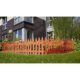 Gard de gradina decorativ, din plastic, maro deschis, set 7 buc, 3.2 m x 35 cm - imagine 4