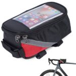 Geantuta de bicicleta cu compartiment pentru telefonul mobil, montare pe cadru, waterproof