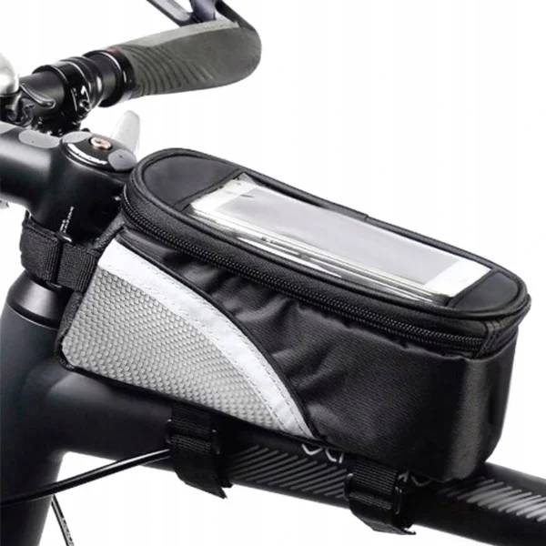 Geantuta de bicicleta cu compartiment pentru telefonul mobil, montare pe cadru, waterproof - imagine 8