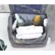 Gentuta de Calatorie pentru Cosmetice Soulima, 12 Compartimente, Buzunar Termic, Waterproof, Gri - imagine 3