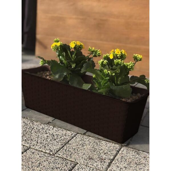 Jardiniera decorativa, maro, 68.5x17.3x15 cm, Ratolla Case P  - imagine 3