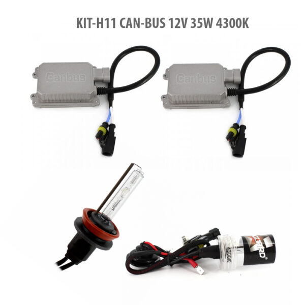 h11-can-bus-12v-35w-4300k.jpg Kit Xenon H11 CAN-BUS, lumina 4300K, 35W, 12V, 2 becuri - imagine 1