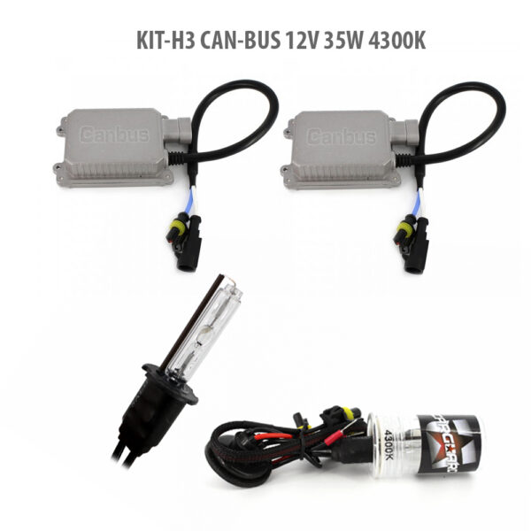 Kit Xenon H3 Carguard CAN-BUS, lumina 4300K, 35W, 12V - imagine 1