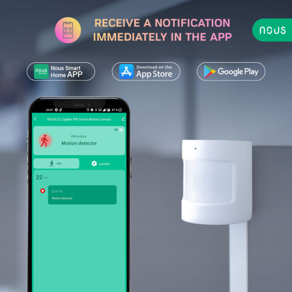 Senzor Smart de Miscare PIR NOUS E2, ZigBee - imagine 3