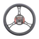Husa volan auto Carguard, negru/albastru PRO, piele ecologica, 38 cm