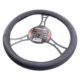 Husa volan auto Carguard, negru/albastru PRO, piele ecologica, 38 cm - imagine 5