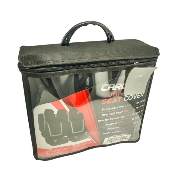 Huse universale scaune auto Carguard, poliester, gri - imagine 4