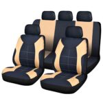 Huse universale scaune auto Carguard, Elegance, poliester, negru + bej