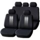 Huse universale scaune auto Carguard, poliester, negre