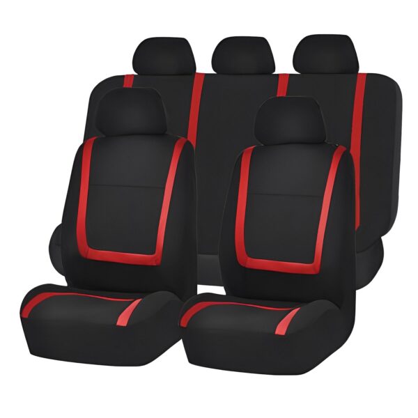 Huse universale scaune auto Carguard, poliester, rosii - imagine 1