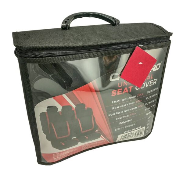 Huse universale scaune auto Carguard, poliester, rosii - imagine 4