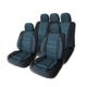 Huse universale premium scaune auto Carguard, albastru + negru, poliester, suport lombar