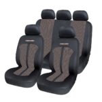 Huse universale premium scaune auto Carguard, poliester, negru + bej