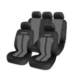 Huse universale premium scaune auto Carguard, poliester, negru + gri