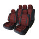 Huse universale premium scaune auto Carguard, rosu + negru, poliester, suport lombar
