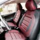 Huse universale premium scaune auto Carguard, rosu + negru, poliester, suport lombar - imagine 2