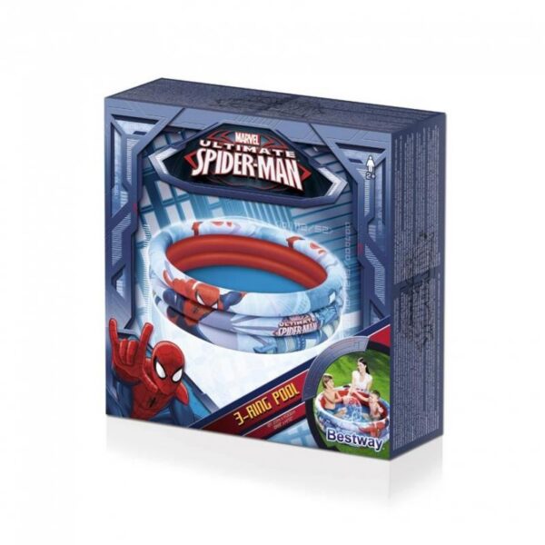 Piscina gonflabila pentru copii, rotunda, 122x30 cm, Bestway Spider-Man - imagine 3