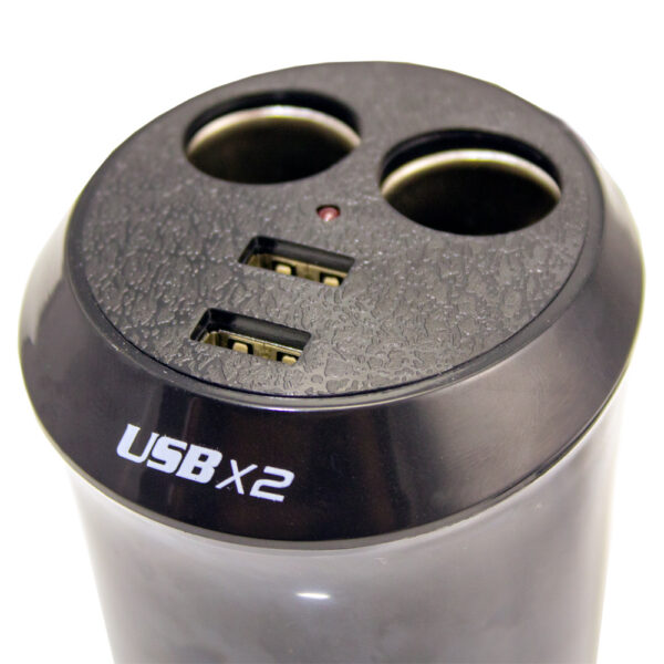 Incarcator multifunctional auto Carguard, 2 USB, 2 mufe bricheta, 12/24V - imagine 2