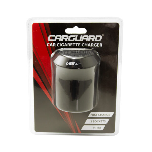 Incarcator multifunctional auto Carguard, 2 USB, 2 mufe bricheta, 12/24V - imagine 3