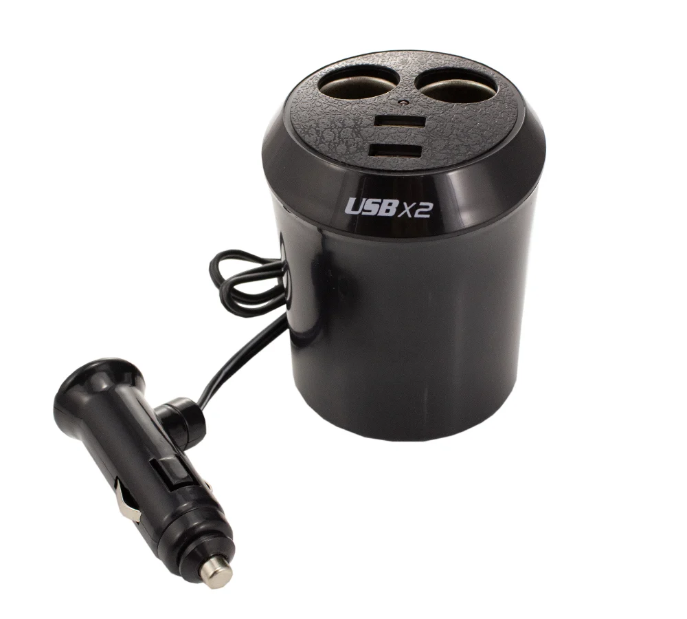 Incarcator multifunctional auto Carguard, 2 USB, 2 mufe bricheta, 12/24V
