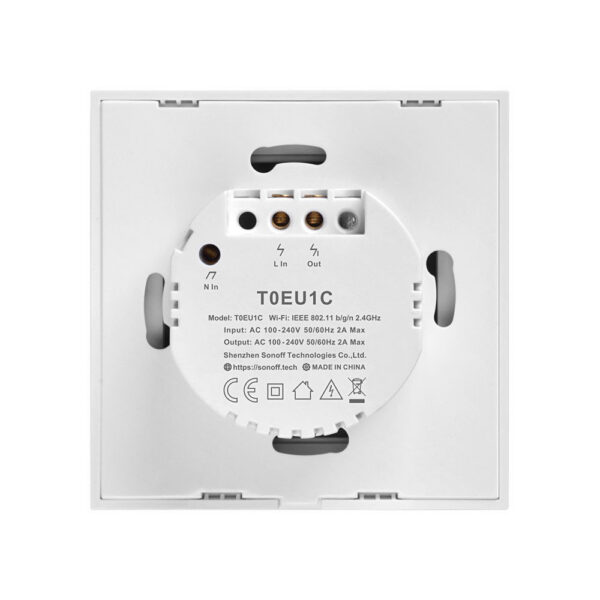 Intrerupator Smart  cu Touch  Sonoff T0 EU TX , WiFi, 1 canal - imagine 4