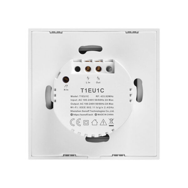 Intrerupator Smart  cu Touch Wifi + RF 433 Sonoff T1 EU TX, 1 canal - imagine 3