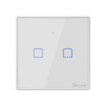 Intrerupator Smart  cu Touch WiFi + RF 433 Sonoff T2 EU TX, (2 canale)