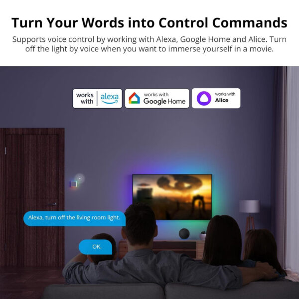 Intrerupator Smart Sonoff T5-1C-86 WiF cu Full Touch (1 canal), Lumina LED 5A 1200W - imagine 5