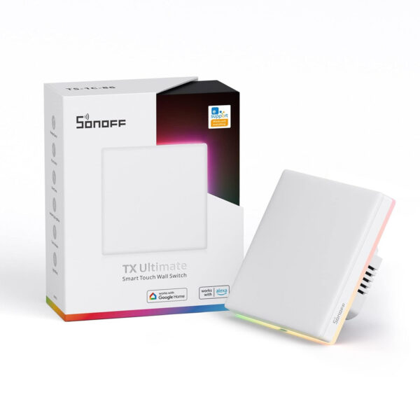 Intrerupator Smart Sonoff T5-1C-86 WiF cu Full Touch (1 canal), Lumina LED 5A 1200W - imagine 1