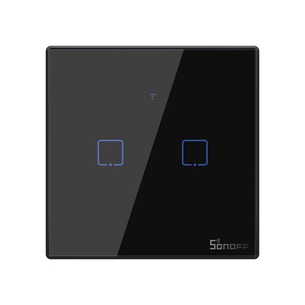 Intrerupator Smart  cu Touch WiFi + RF 433 Sonoff T3 EU TX, (2 canale) - imagine 1